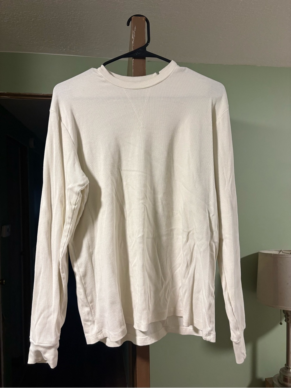 Burt's Bees Baby Cream Ribbed Long Sleeve Top